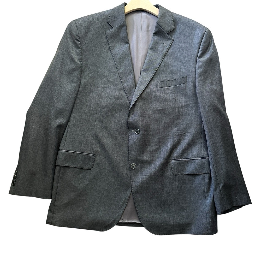 Loro Piana Wool Blazer 46R 40 Super 130s Italy Daniel‎ Cremieux Signature Gray